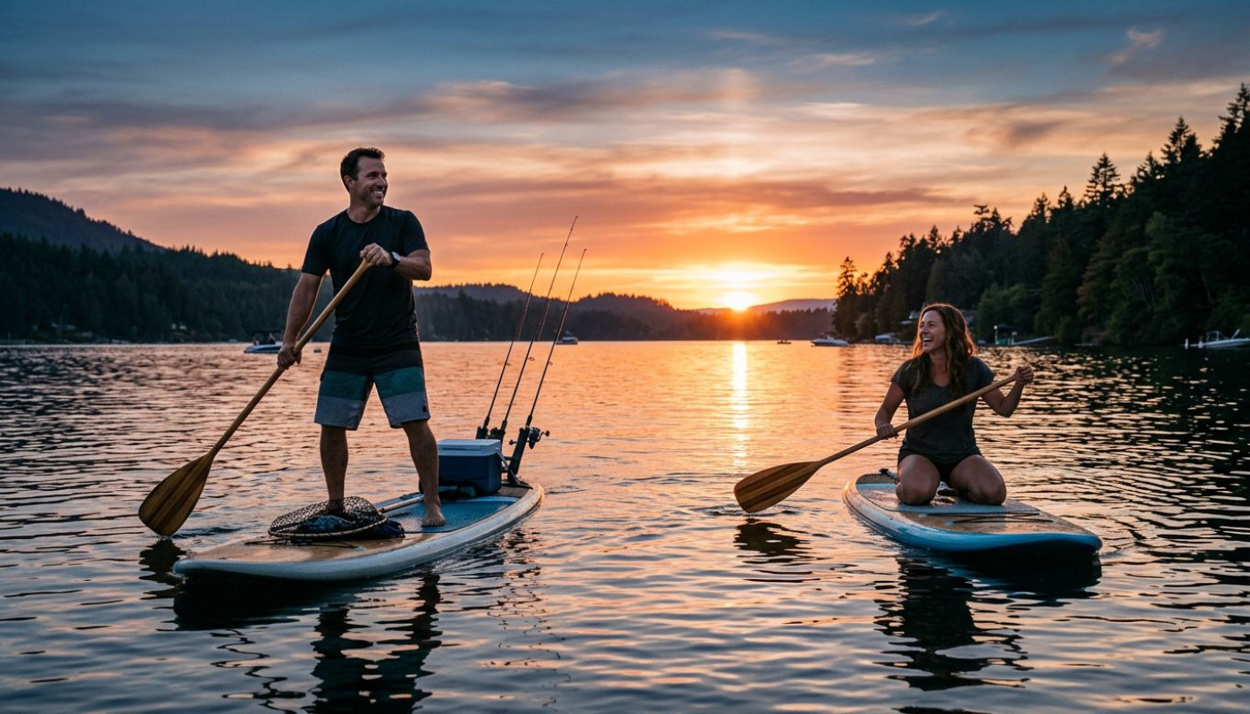 Cuándo el mejor atardecer es desde tu remo: relatos entre pesca y paddle